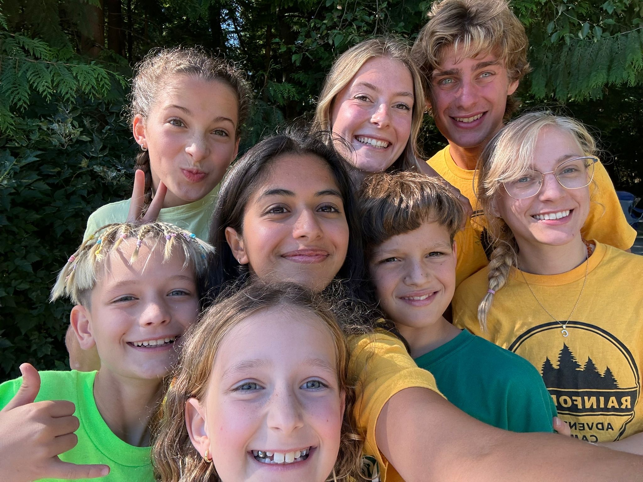 Camp participants posing for a picture