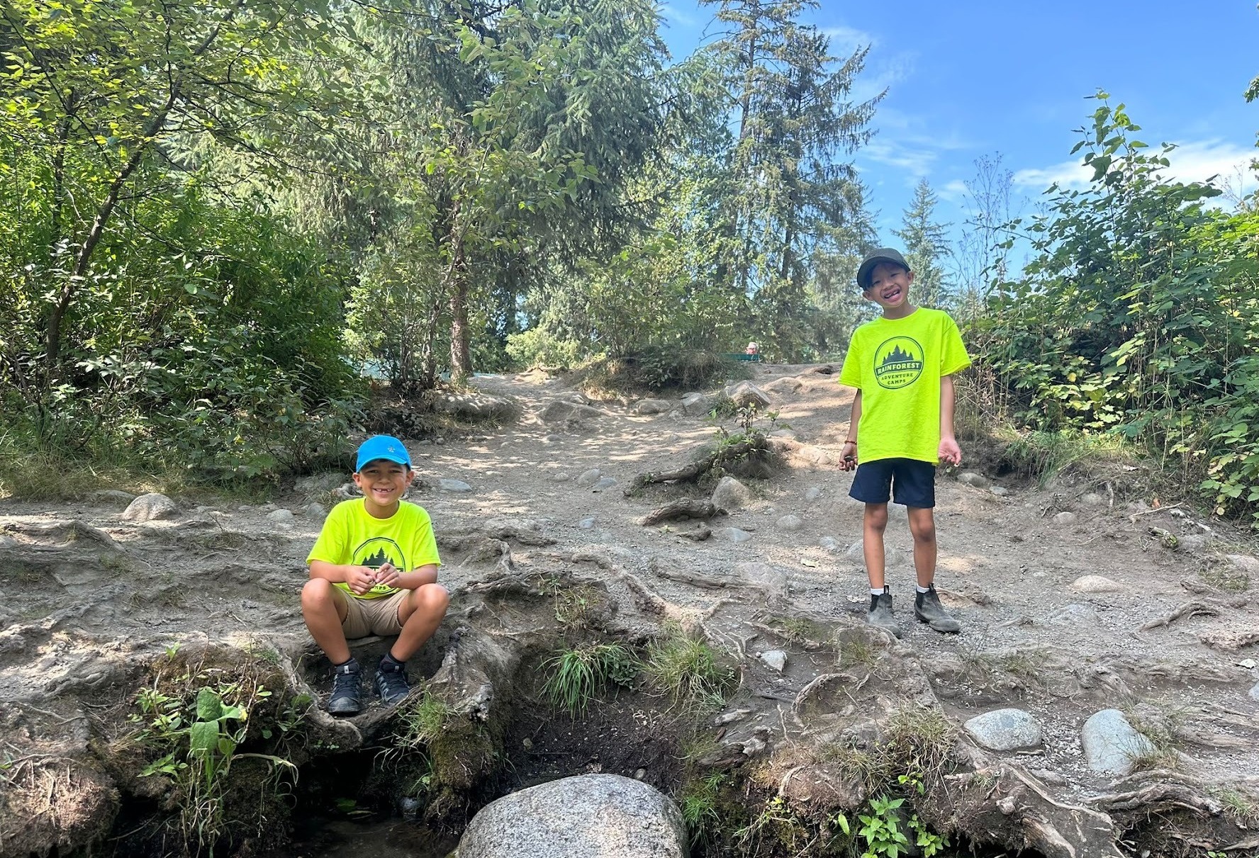 two kids outdoors in nature